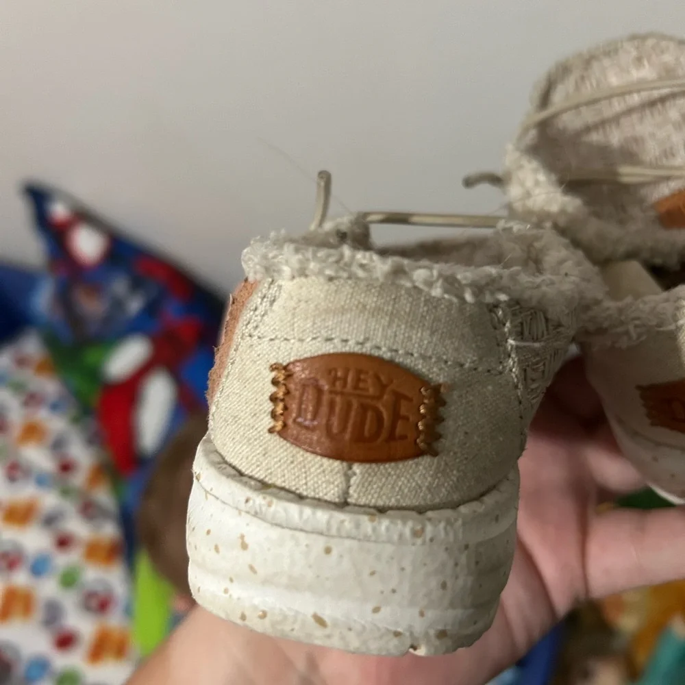Hey Dude Kids' Cream Moccasins